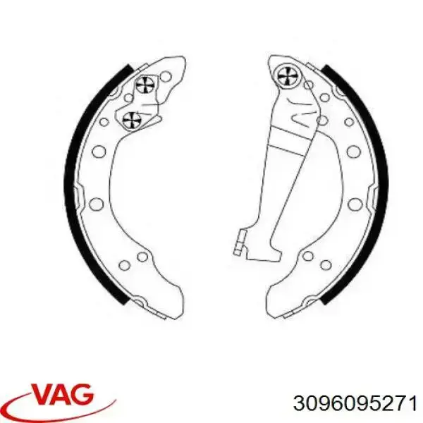 Колодки гальмові задні, барабанні 3096095271 VAG