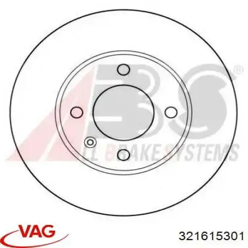 Гальмівні диски передні 321615301 VAG