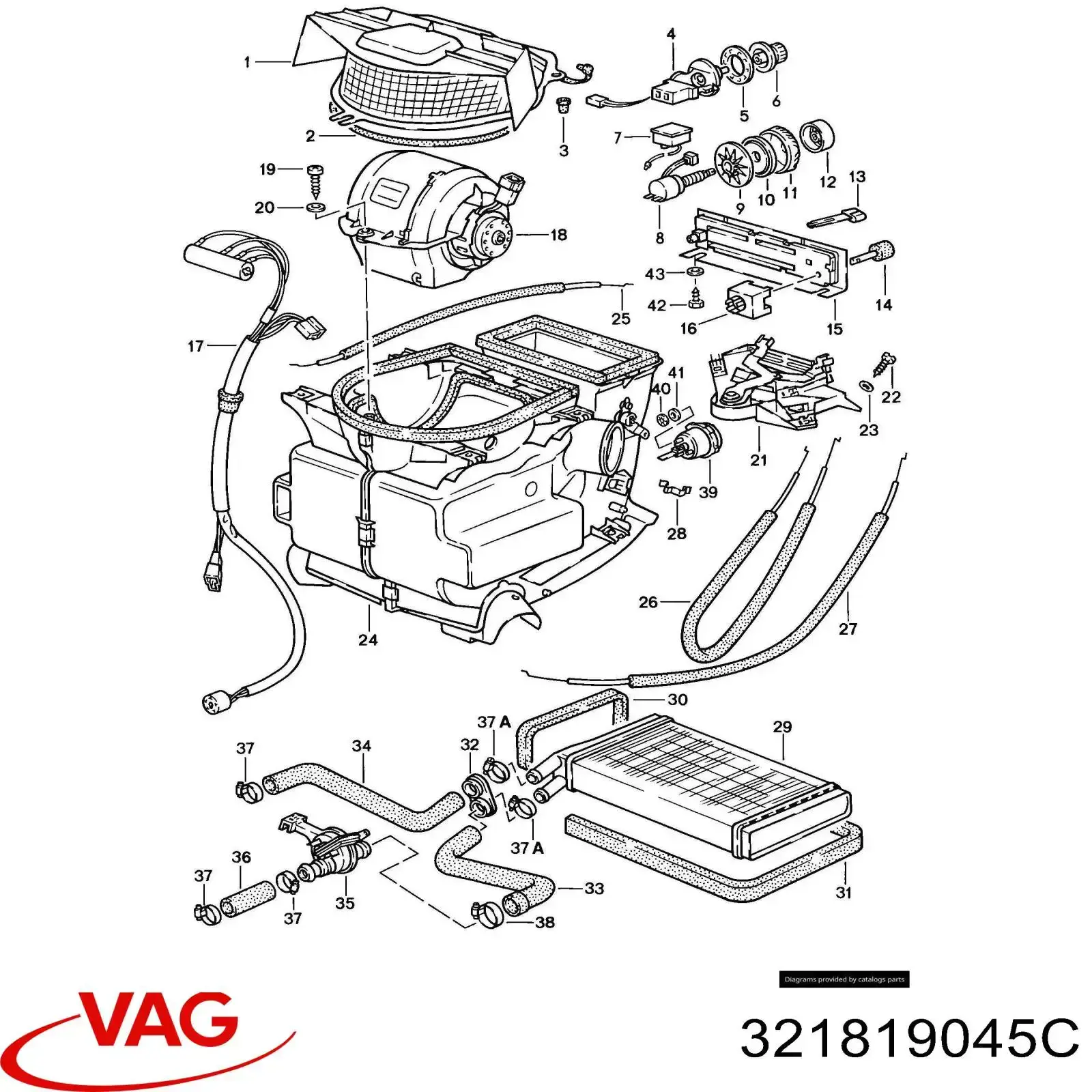 Регулятор вентилятора обігрівача VAG 321819045C ціна, від 10.28 USD