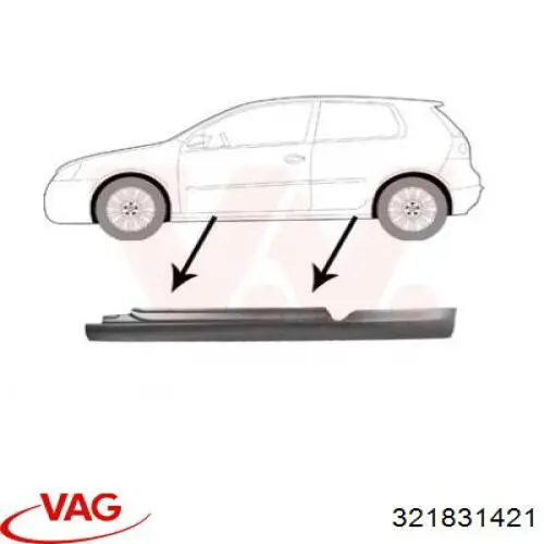 Палець (шплінт) дверної петлі 321831421 Porsche