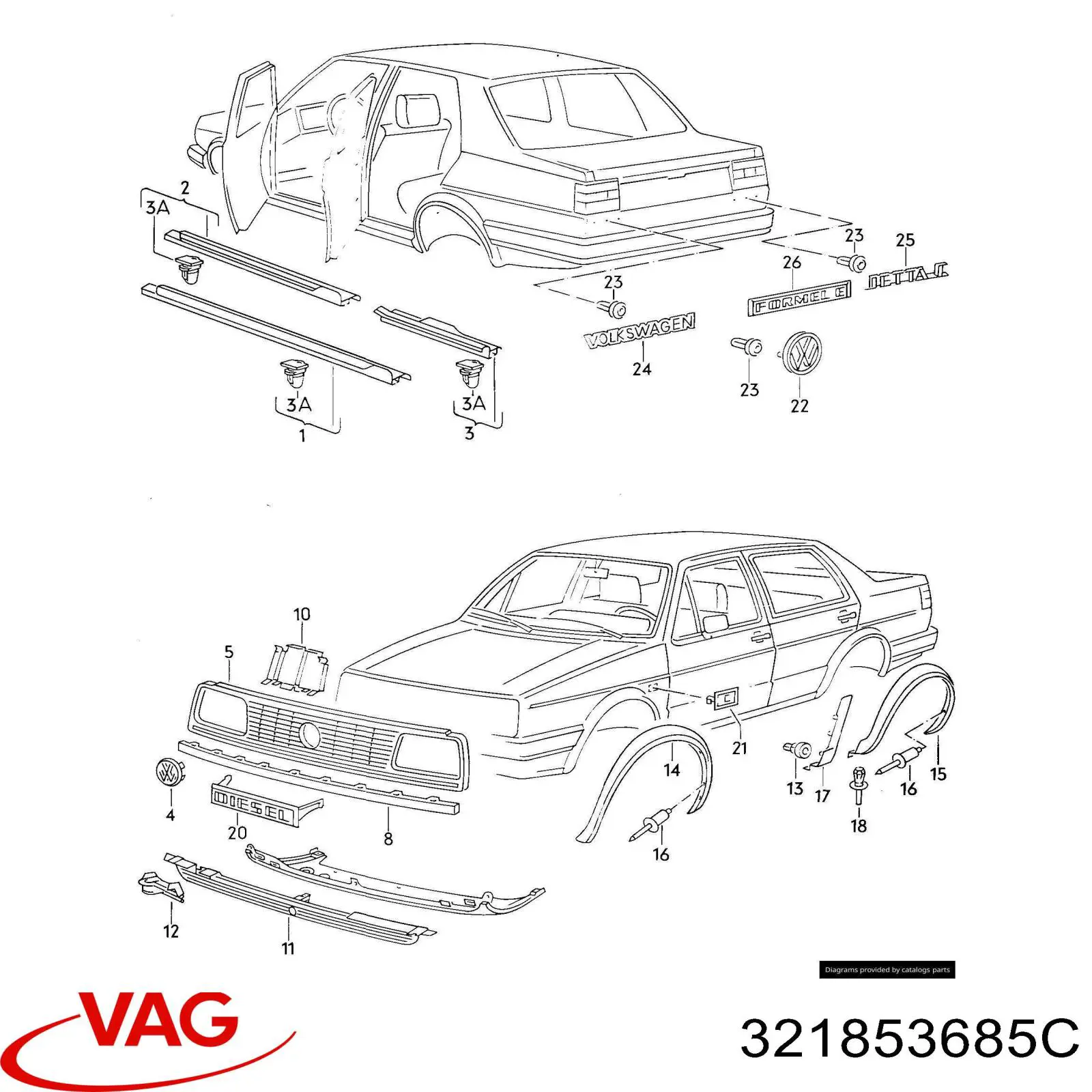  VAG 321853685C ціна, від 5.62 USD