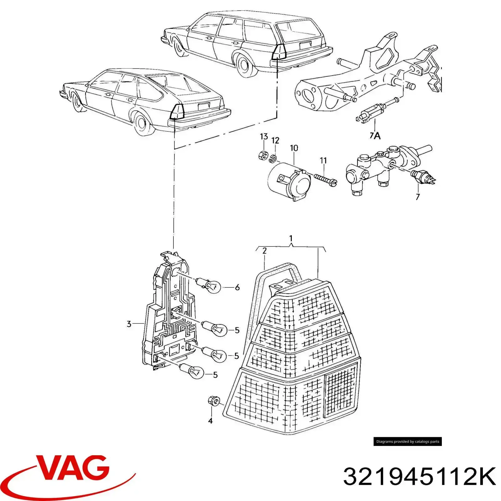  Задня права фара Volkswagen Passat 