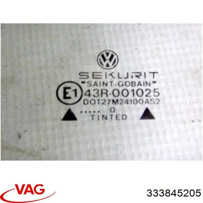 Купити 333845205 VAG Скло задньої двері лівої