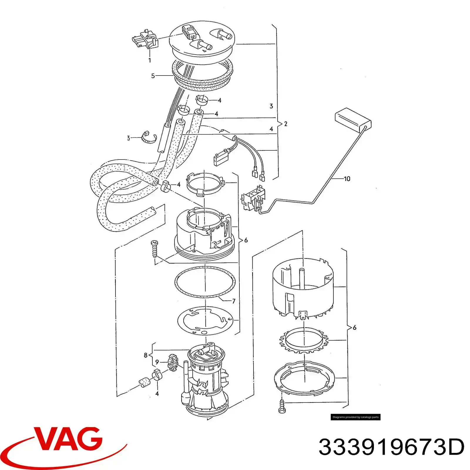 Датчик покажчика рівня палива VAG 333919673D ціна, від 142.10 USD