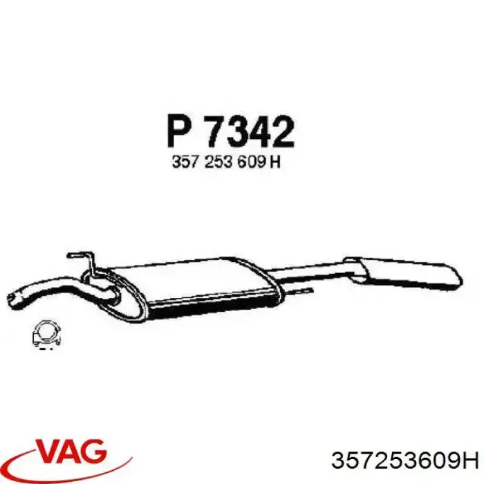 357253609H VAG Глушилка задня