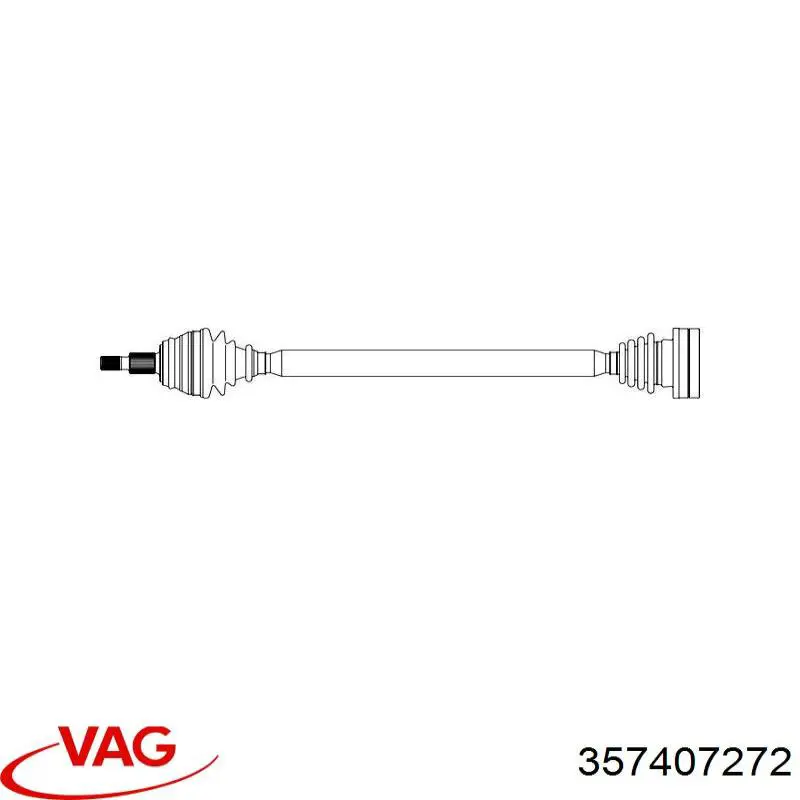 Піввісь передня, права VAG JZW407450AX ціна, від 129.20 USD
