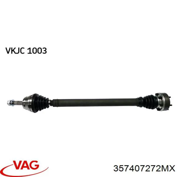 Піввісь права JZW407450AX VAG