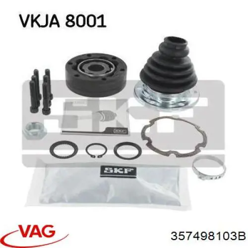Купити 357498103B VAG Граната внутрішня ліва