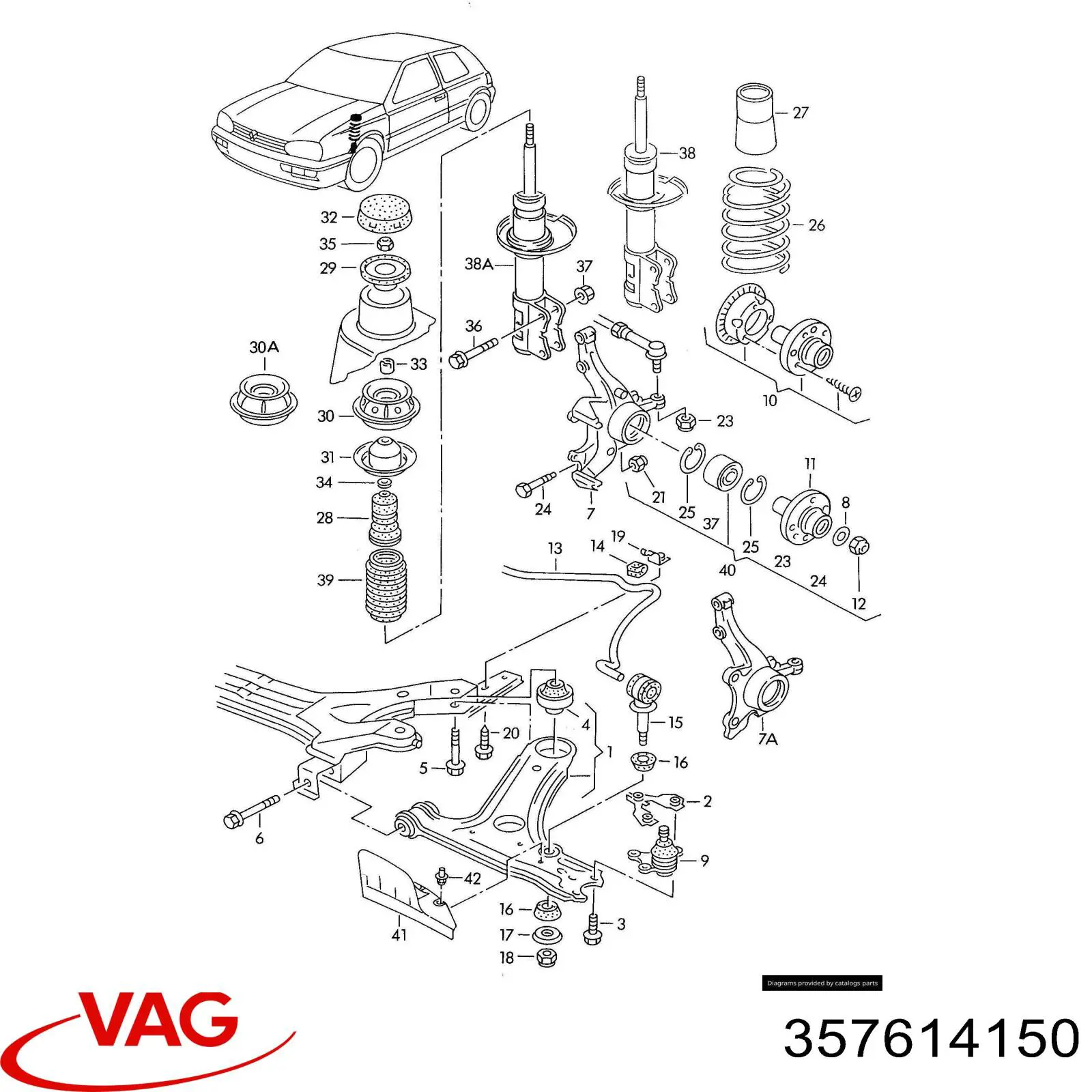 Купити 357614150 VAG Кільце АБС (ABS)