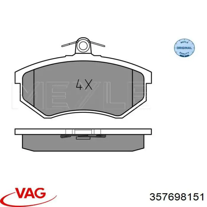Передні тормозні колодки 357698151 VAG