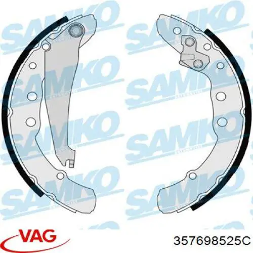 Колодки гальмові задні, барабанні 357698525C VAG