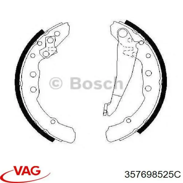 Колодки гальмові задні, барабанні 357698525C VAG