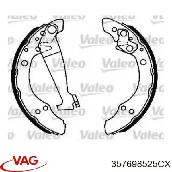 357698525CX VAG Колодки гальмівні задні, барабанні