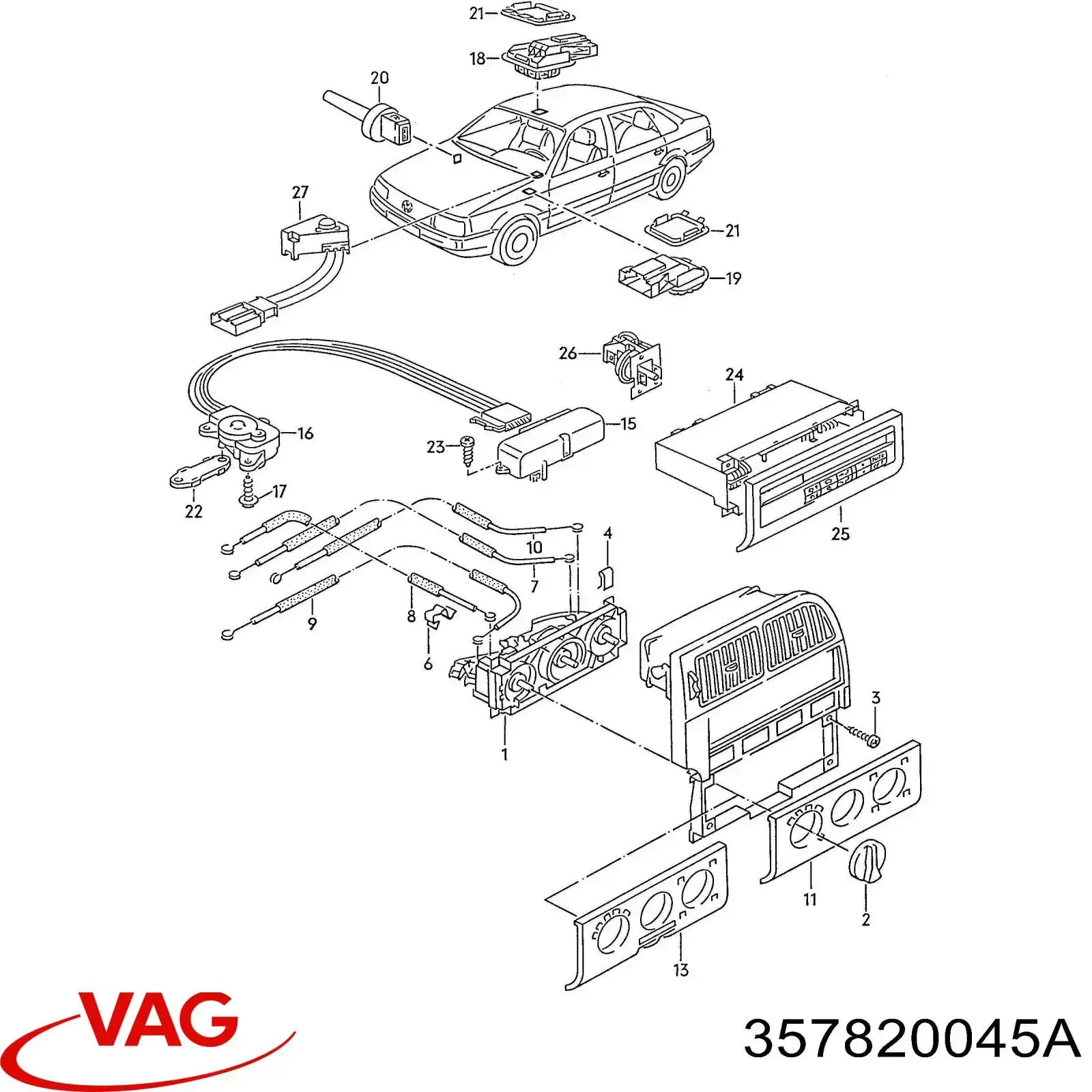 Регулятор вентилятора обігрівача VAG 357820045A ціна, від 58.05 USD