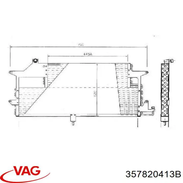 Конденсатор кондиціонера VAG 357820413B ціна, від 66.66 USD