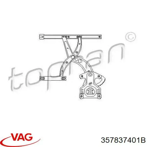 Склопідйомник з електродвигуном VAG 357837401B ціна, від 26.44 USD