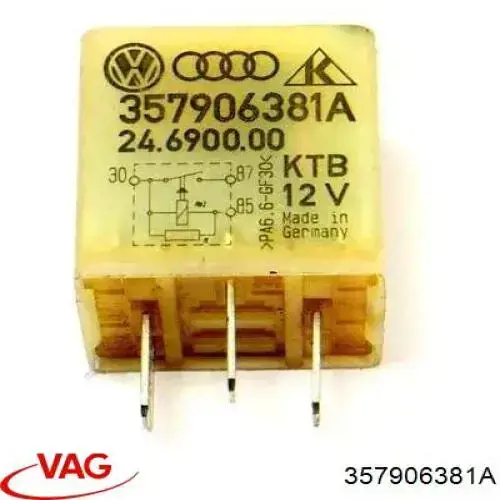 Купити 357906381A VAG Реле електробензонасосу