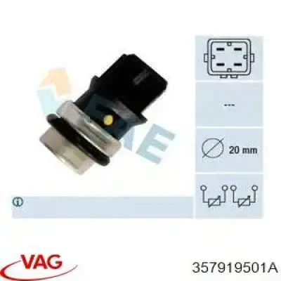 Купити 357919501A VAG Датчик температури охолоджуючої рідини