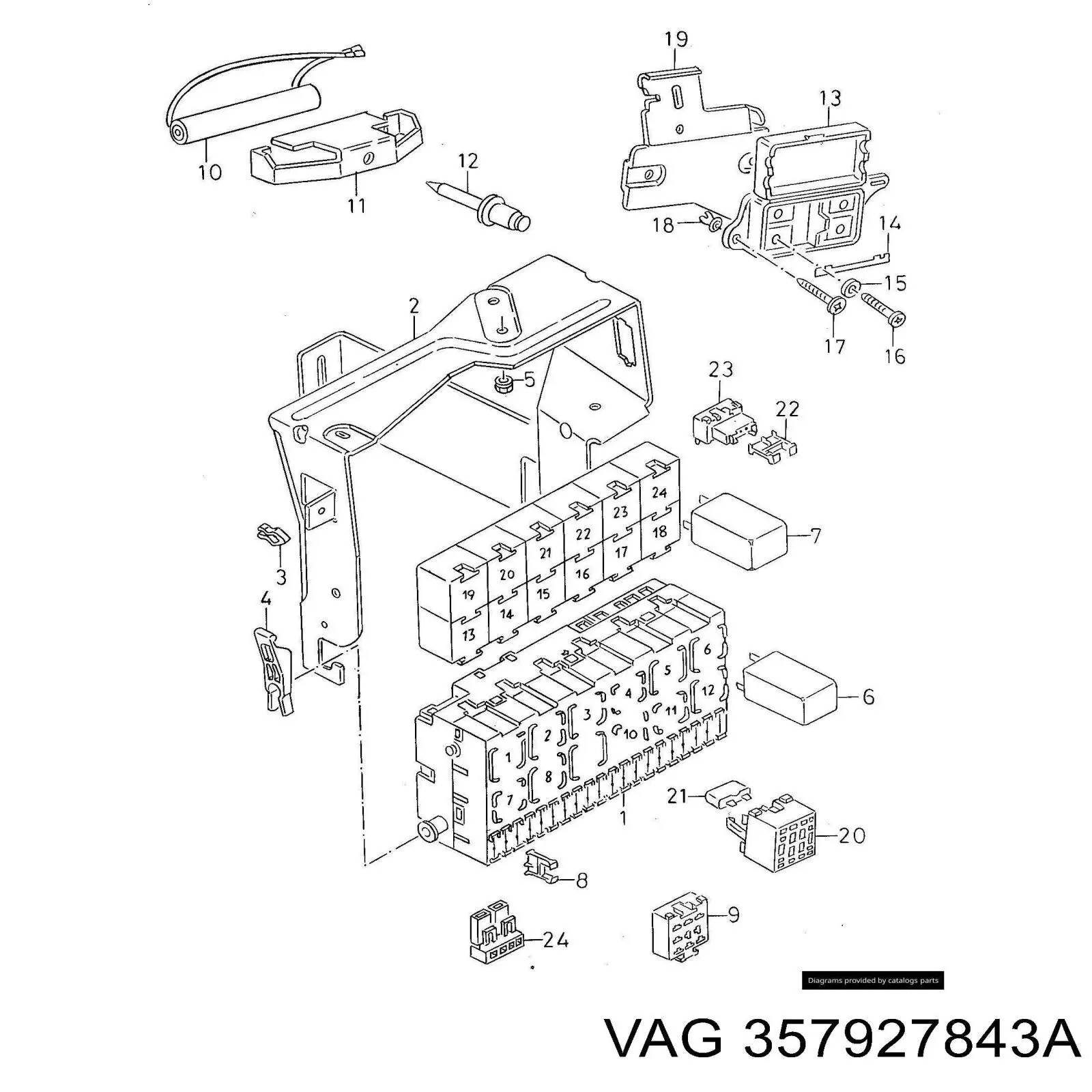 Блок керування АБС (ABS) 357927843A VAG