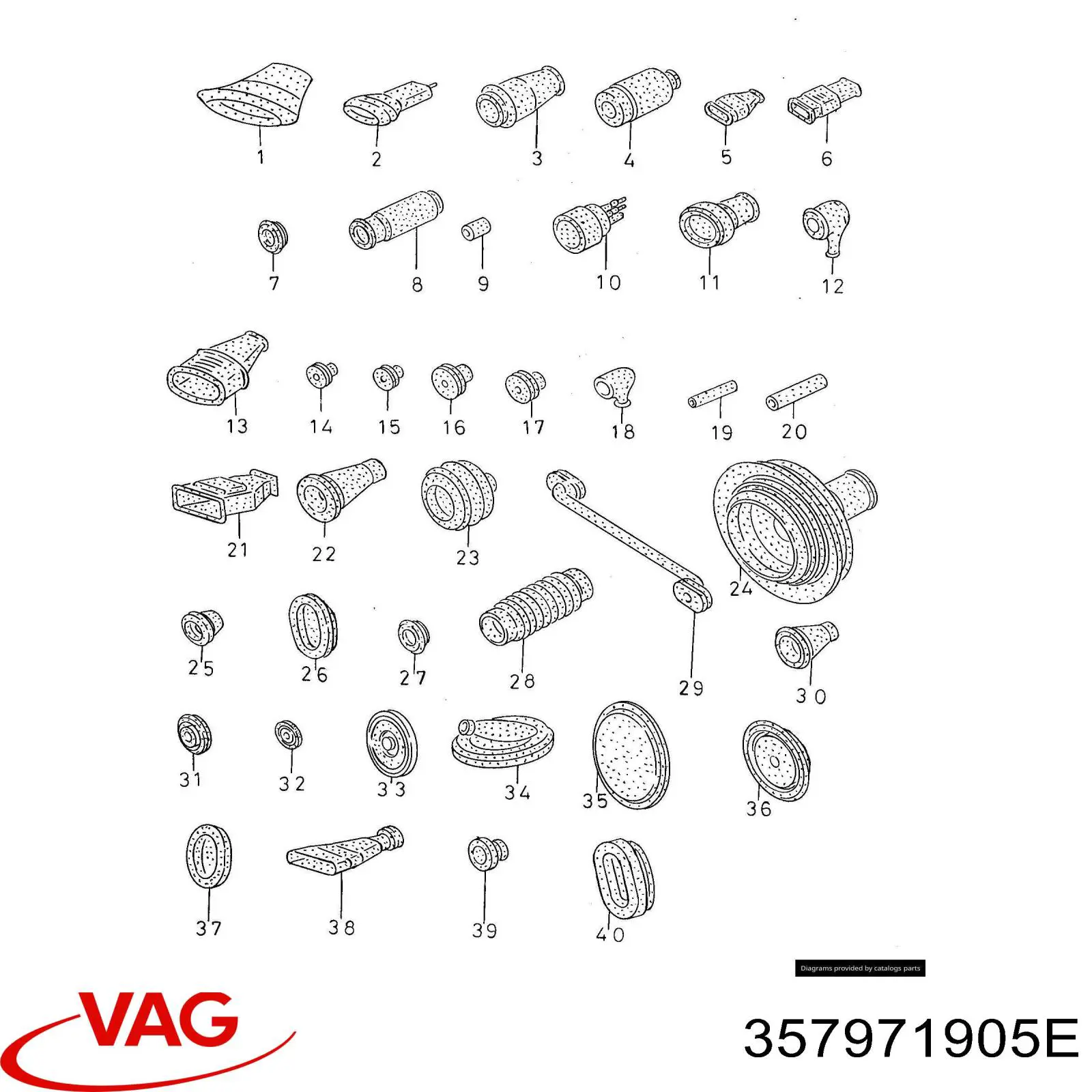  VAG 701971905D ціна, від 6.22 USD