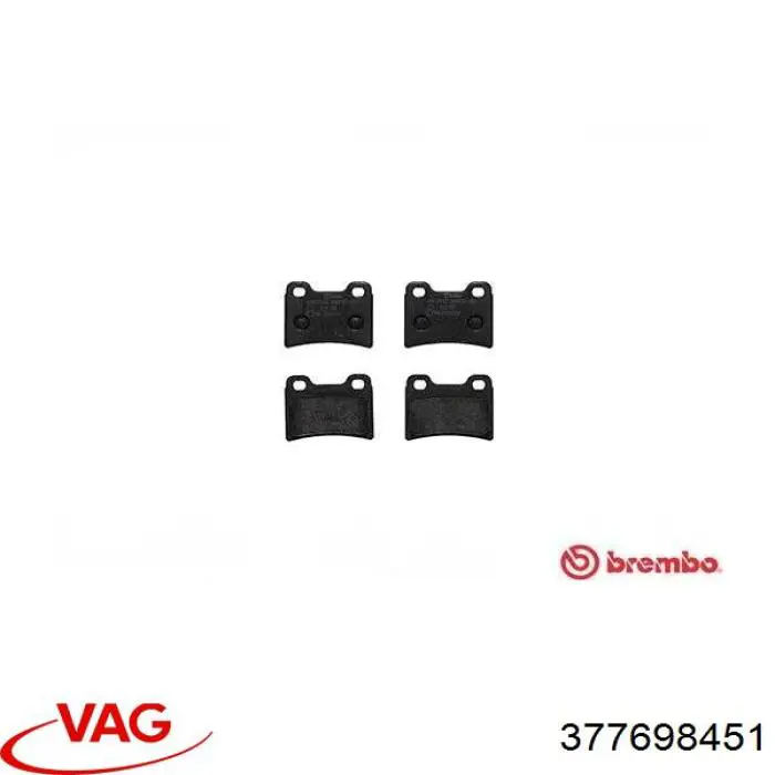 Задні гальмівні колодки VAG 377698451 ціна, від 10.57 USD