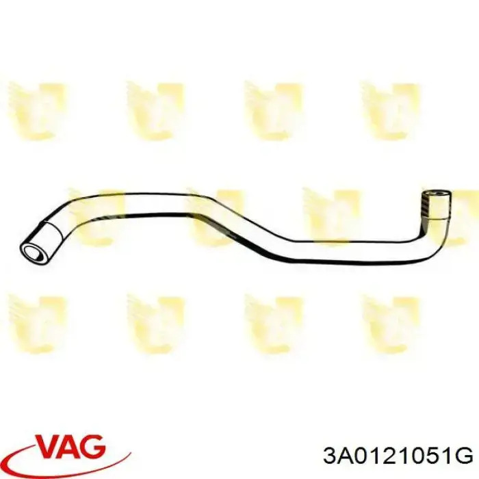 Шланг/патрубок радіатора охолодження, нижній 3A0121051G VAG