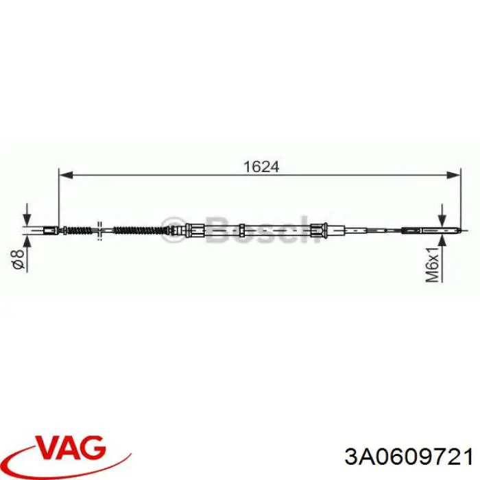 Гальмо стоянкове VAG 3A0609721