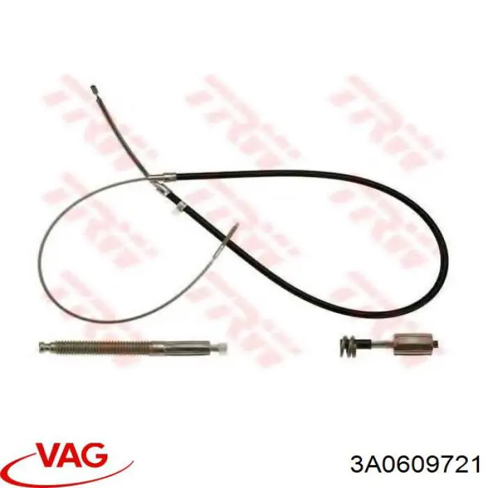 Трос ручного гальма задній, правий/лівий VAG 3A0609721 ціна, від 7.44 USD