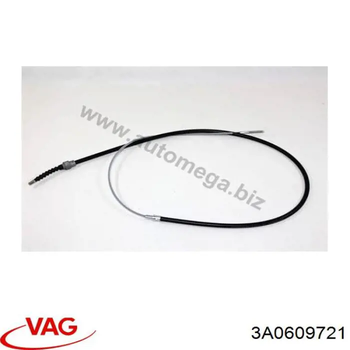 Купити 3A0609721 VAG Трос ручного гальма задній, правий/лівий