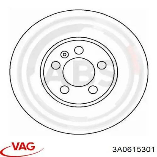 Купити 3A0615301 VAG Ротор гальмівний