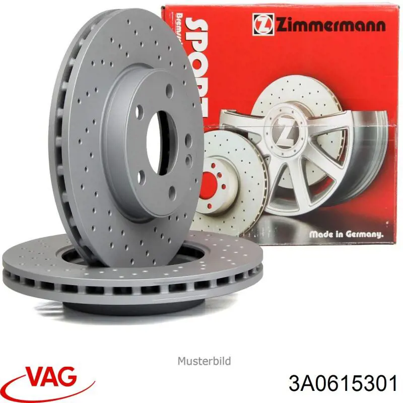 Диск гальмівний передній VAG 3A0615301