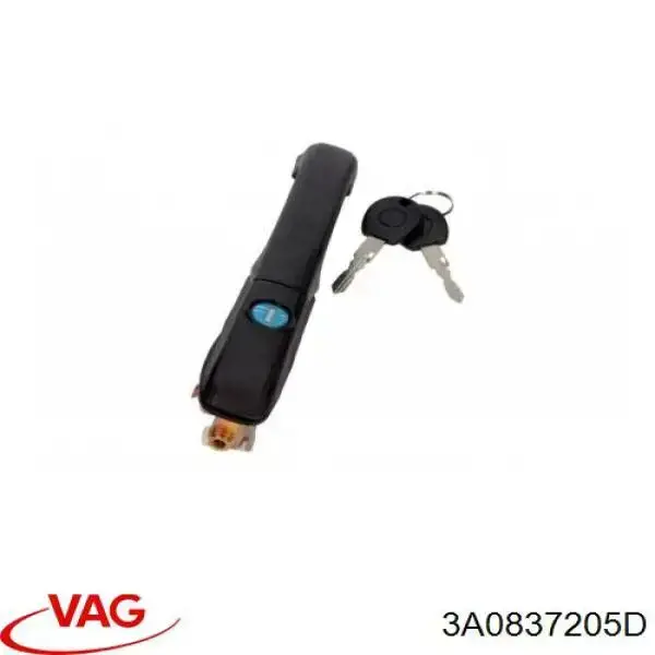 Ручка передньої двері зовнішня ліва 3A0837205D VAG