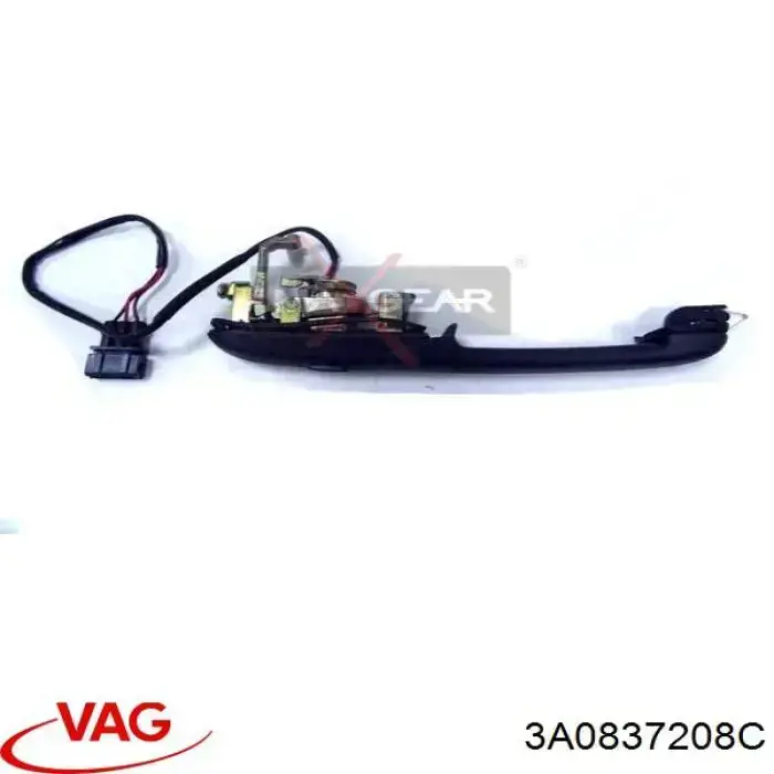 Ручка передньої двері зовнішня права VAG 3A0837208C