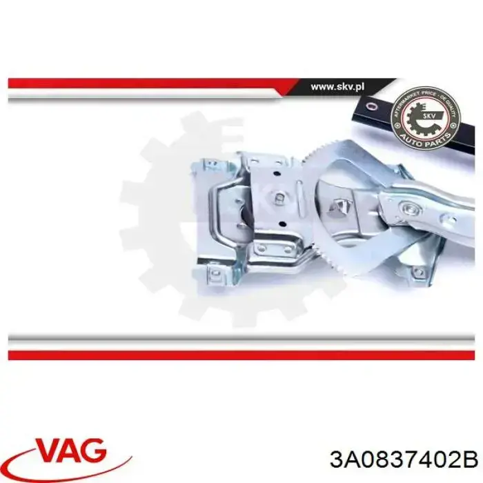 Механізм склопідіймача двері передньої, правої VAG 3A0837402B
