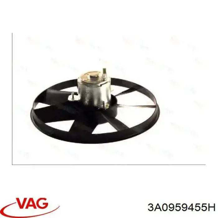 Купити 3A0959455H VAG Електровентилятор охолодження в зборі (двигун + крильчатка)