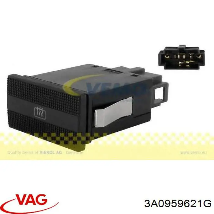 Вимикач обігріву заднього скла VAG 3A0959621G ціна, від 9.33 USD
