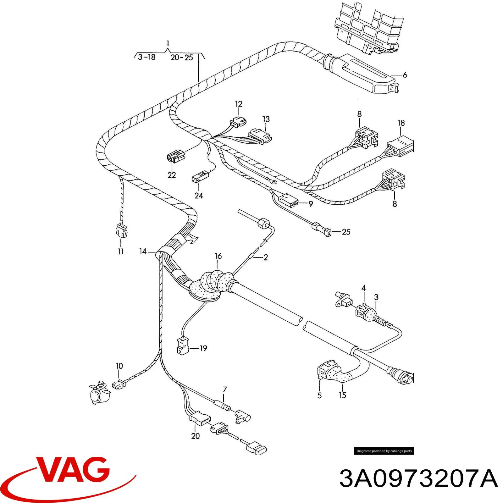 VAG 3A0973207A ціна, від 10.14 USD