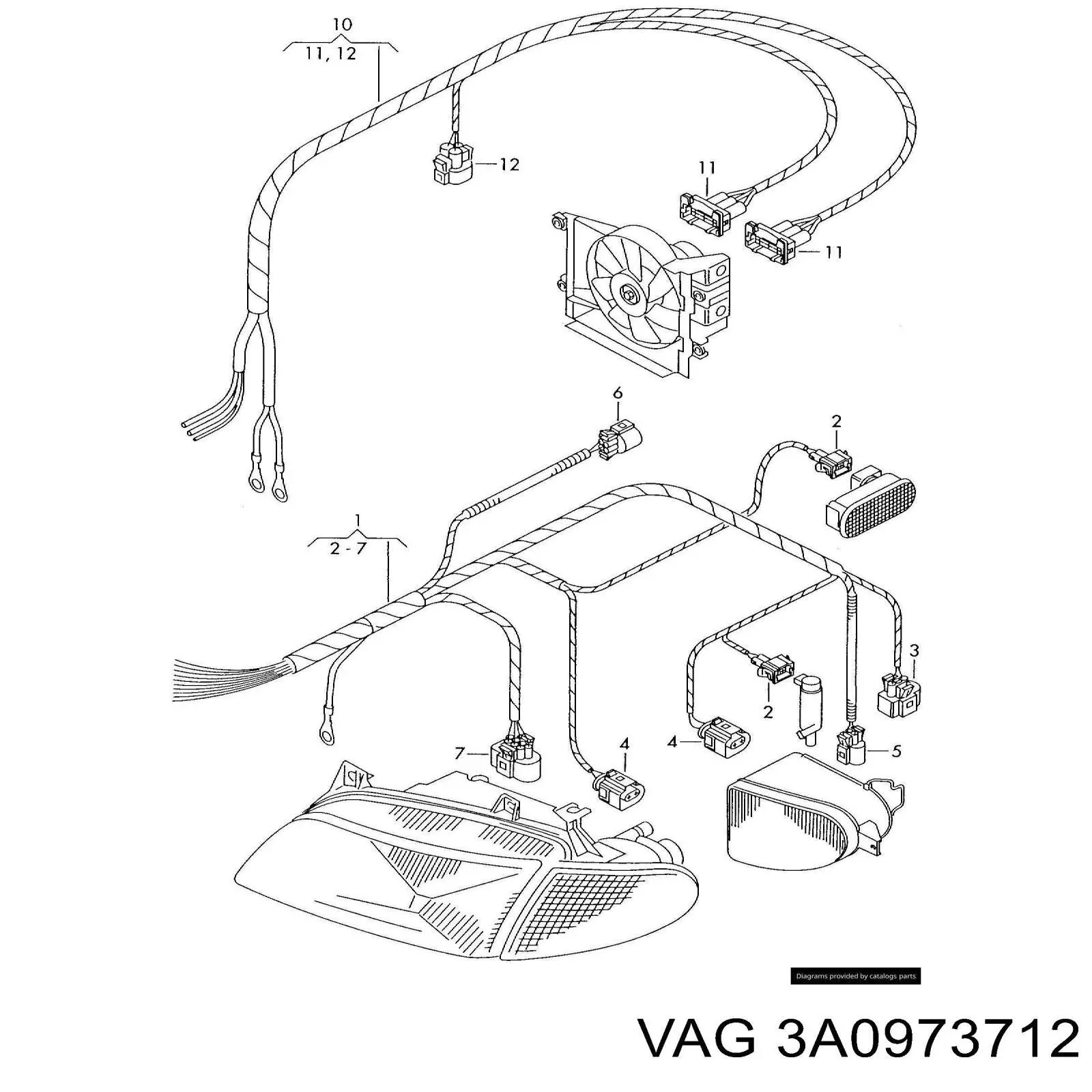  VAG 3A0973712 ціна, від 5.42 USD