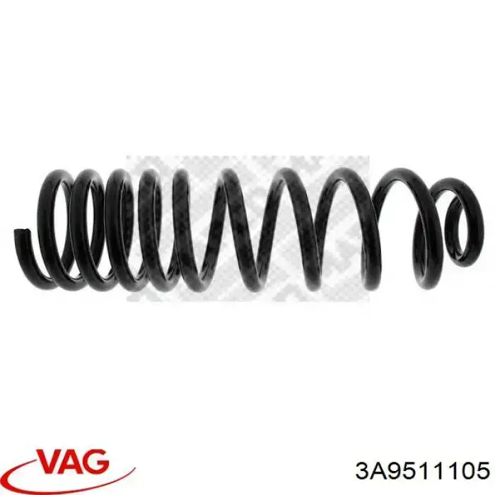 3A9511105 VAG Пружина підвіски задня