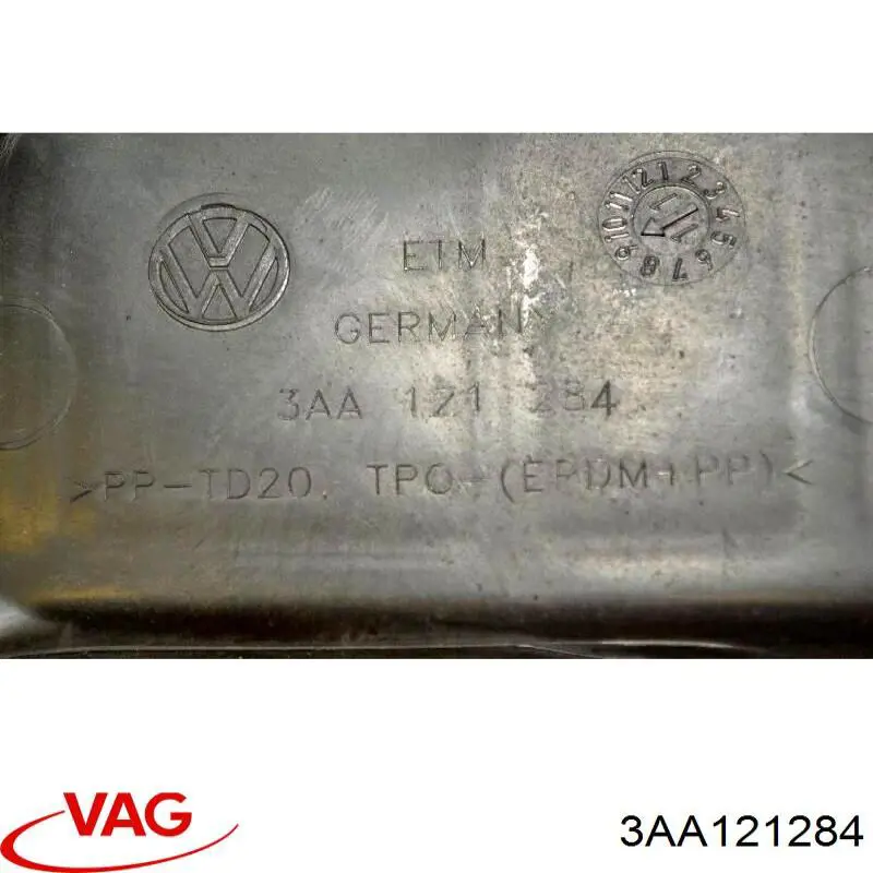 Купити 3AA121284 VAG Повітропровід (дефлектор) радіатора, правий