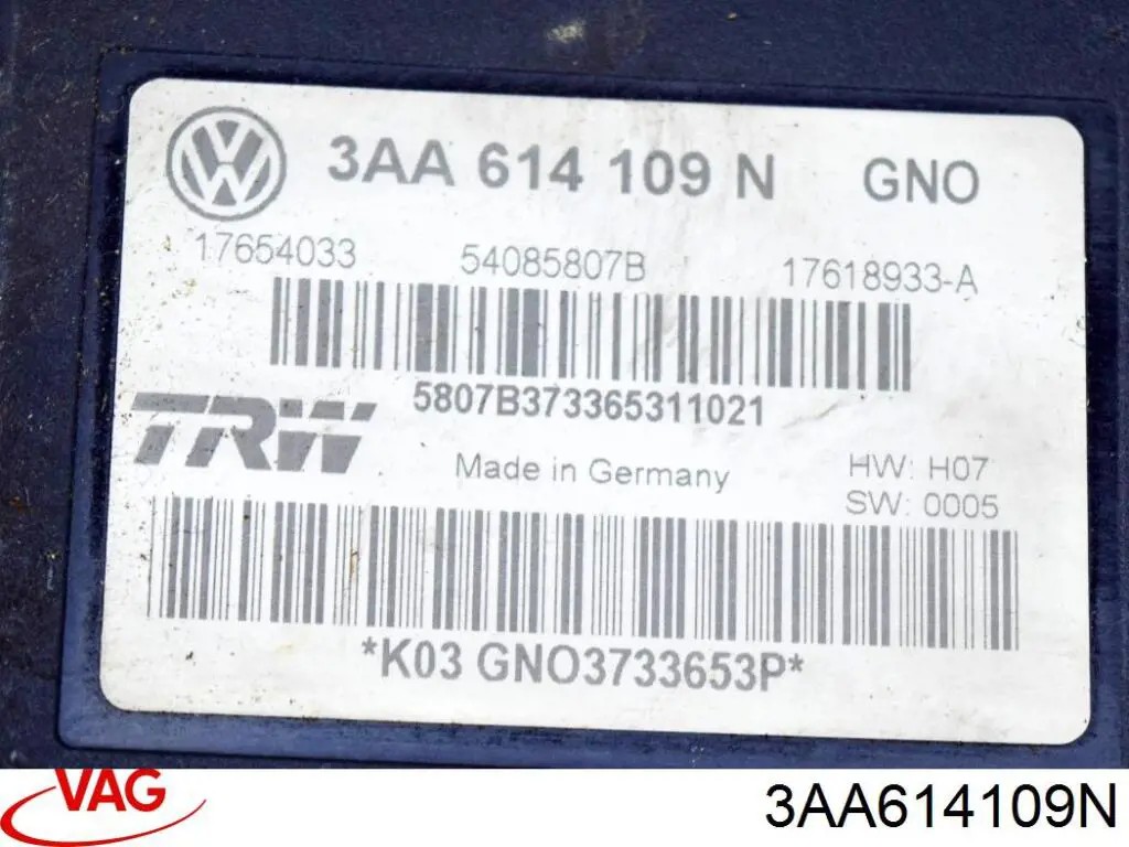 Блоки ABS VAG 3AA614109MBEF