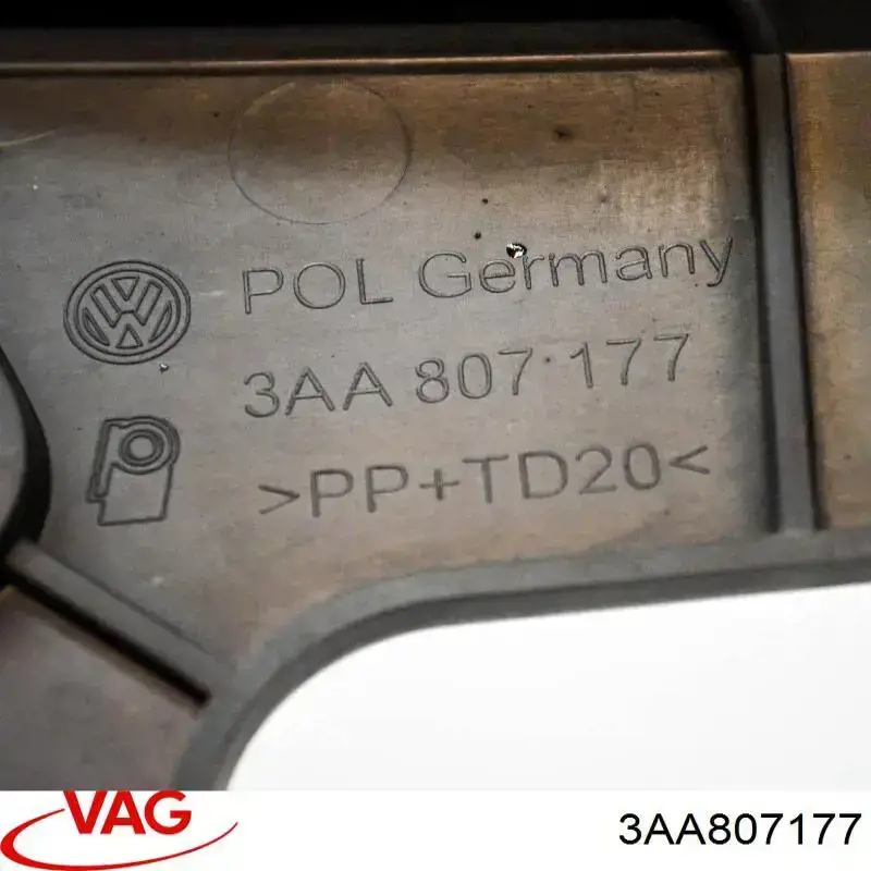 Купити 3AA807177 VAG Направляюча переднього бампера, ліва