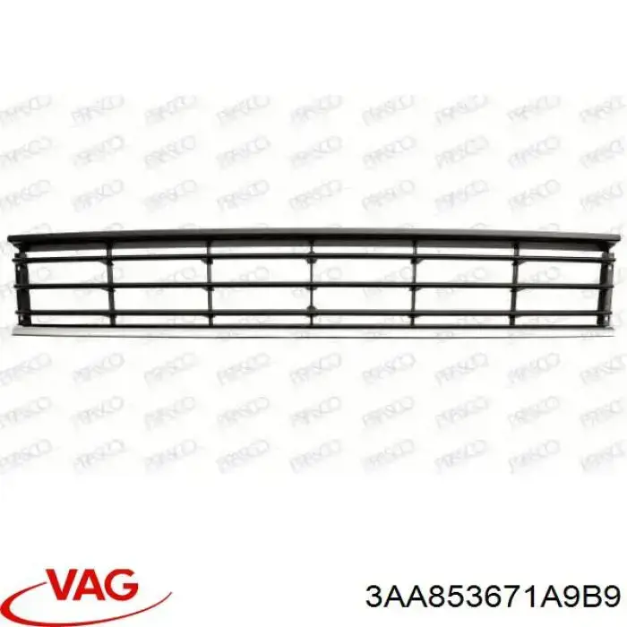 Купити 3AA853671A9B9 VAG Решітка переднього бампера, центральна