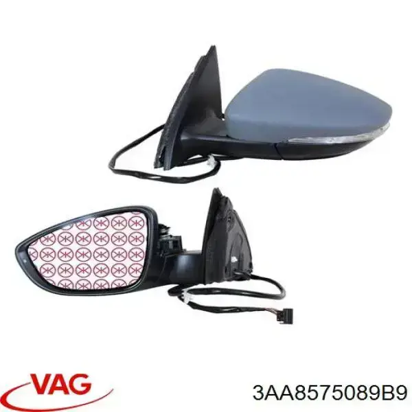 3AA8575089B9 VAG Праве дзеркало заднього виду