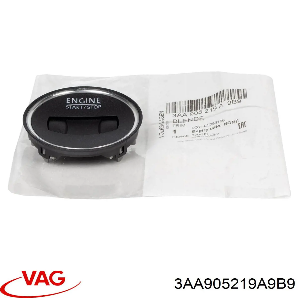 Купити 3C0905219B9B9 VAG Кнопка запуску двигуна