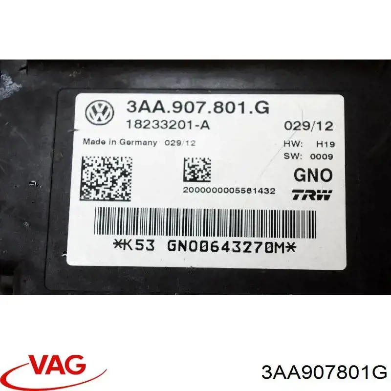 Купити 3AA907801G VAG Блок керування (модуль) електромеханічного стояночного гальма