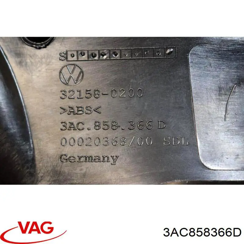 Облицювання щитка приладів "торпедо" VAG 3AC858366D ціна, від 14.65 USD