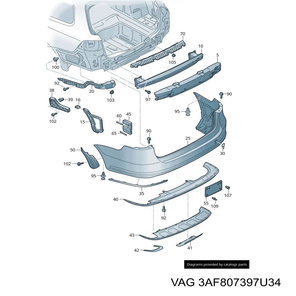  VAG 3AF807397U34 ціна, від 94.10 USD