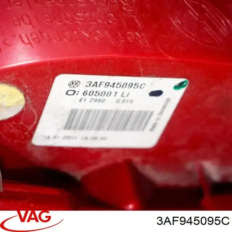 Задня ліва зовнішня фара VAG 3AF945095C ціна, від 70.11 USD