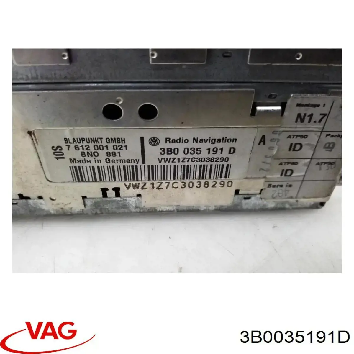  VAG 3B0035191D ціна, від 69.71 USD